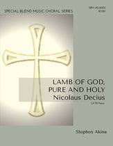 Lamb of God, Pure and Holy SATB choral sheet music cover